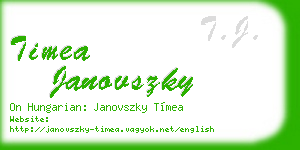 timea janovszky business card